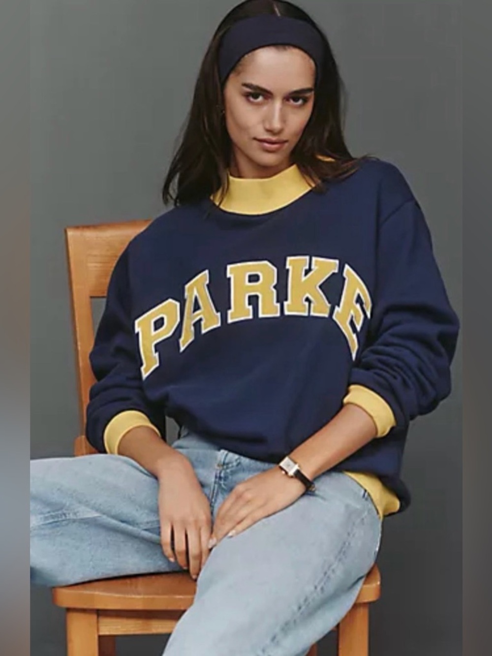 Size XXL PARKE -Back to School Two Tone Varsity Mockneck FLAW